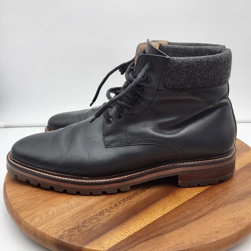 Warfield & Grand‎ Chukka Boots Mens Size 11.5 Black Leather Allen Dress Boots